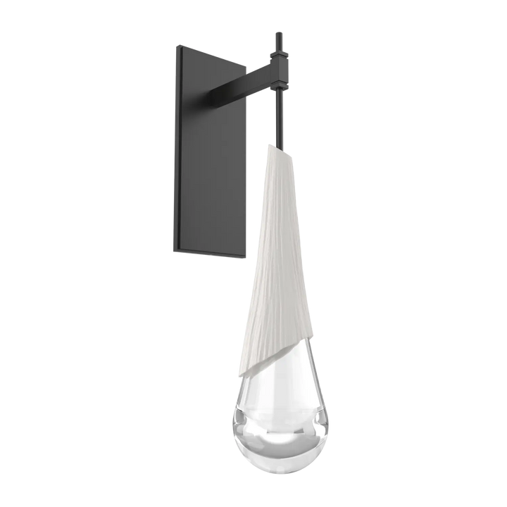 Hammerton Studio Hailstone Tempo Sconce Matte Black / Chalk Ceramic