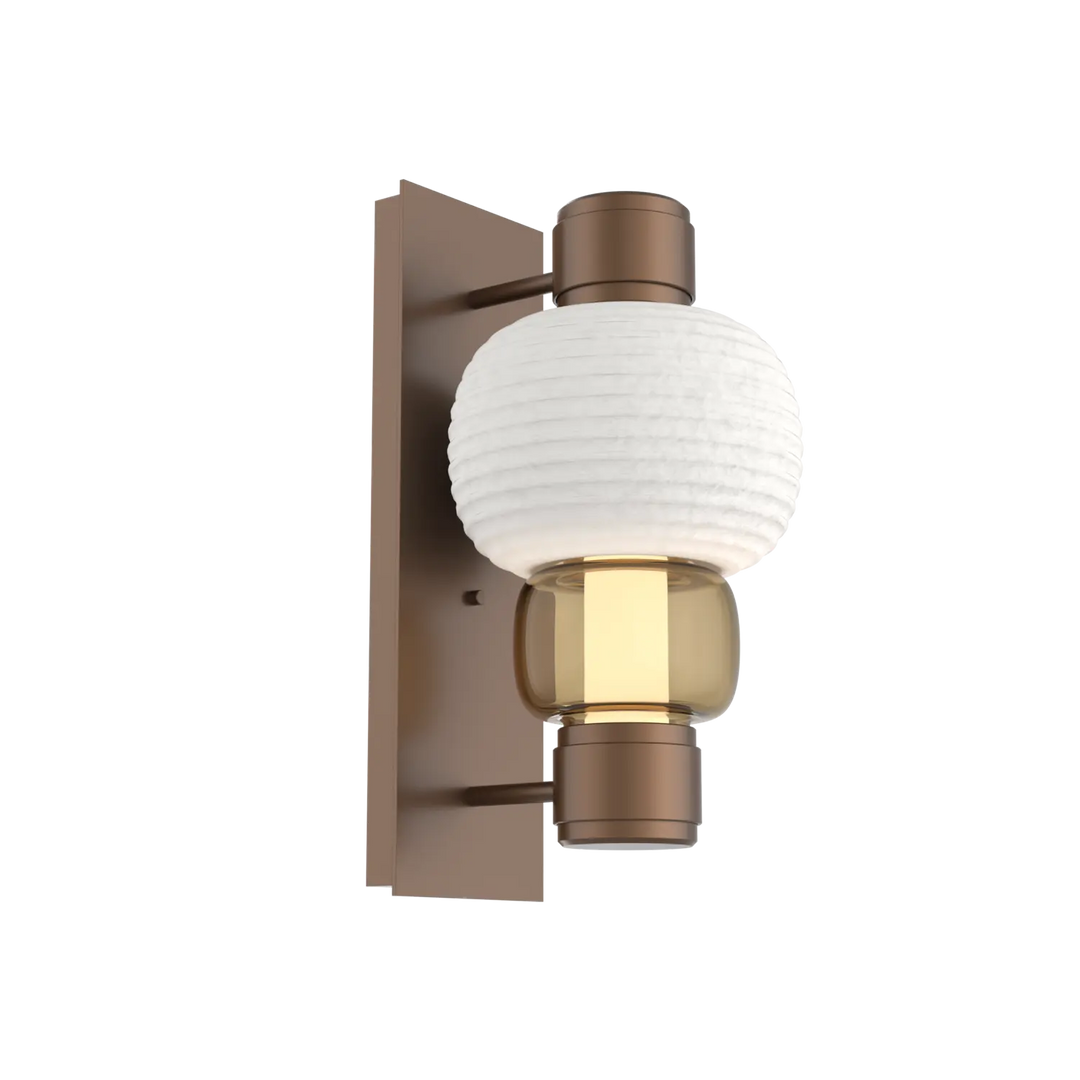Hammerton Studio Torno Mandrel Sconce Burnished Bronze / Single / Bronze / Chalk Ceramic