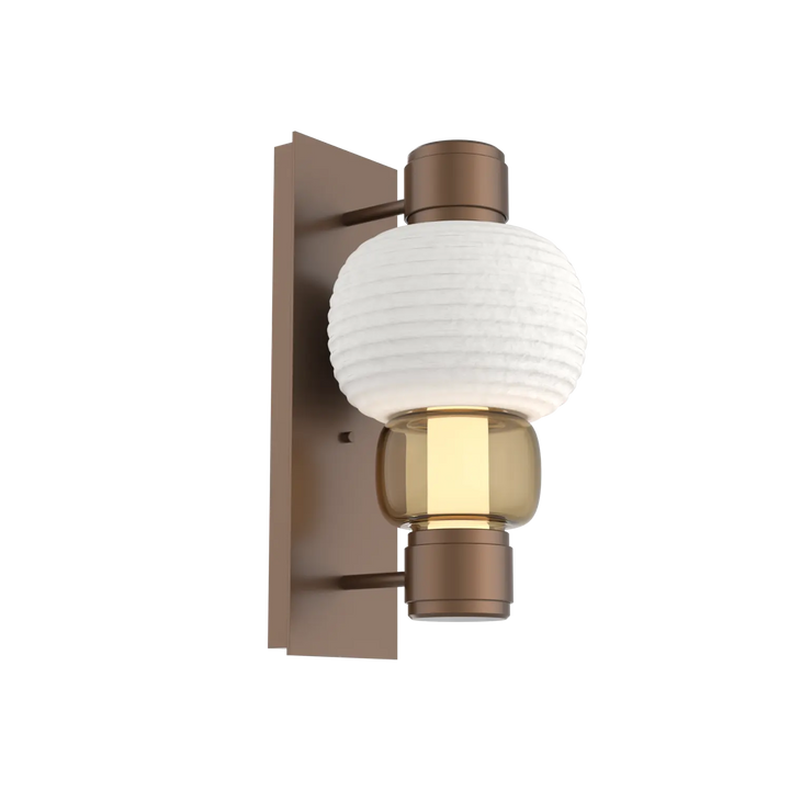 Hammerton Studio Torno Mandrel Sconce Burnished Bronze / Single / Bronze / Chalk Ceramic