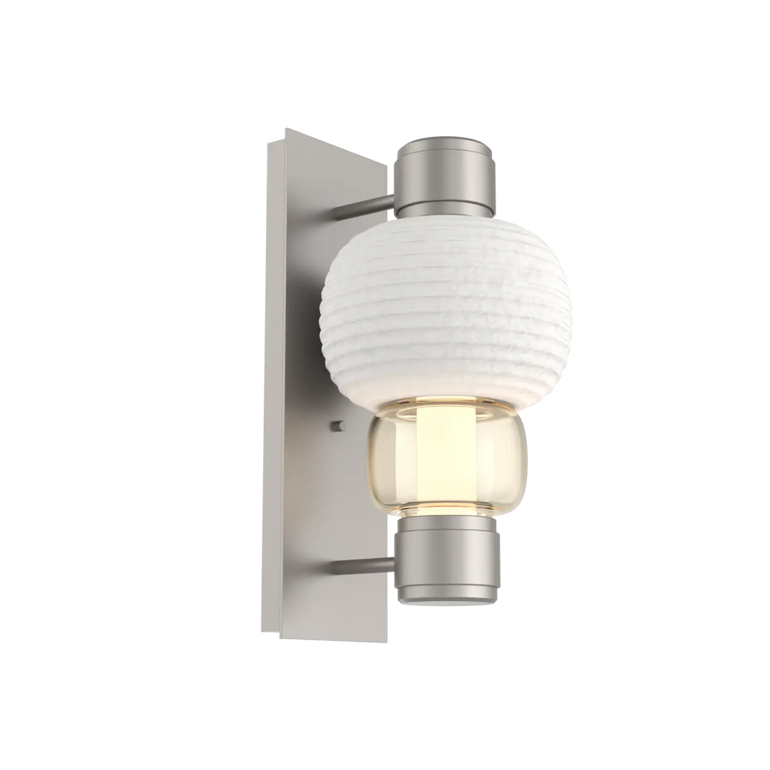 Hammerton Studio Torno Mandrel Sconce Beige Silver / Single / Amber / Chalk Ceramic