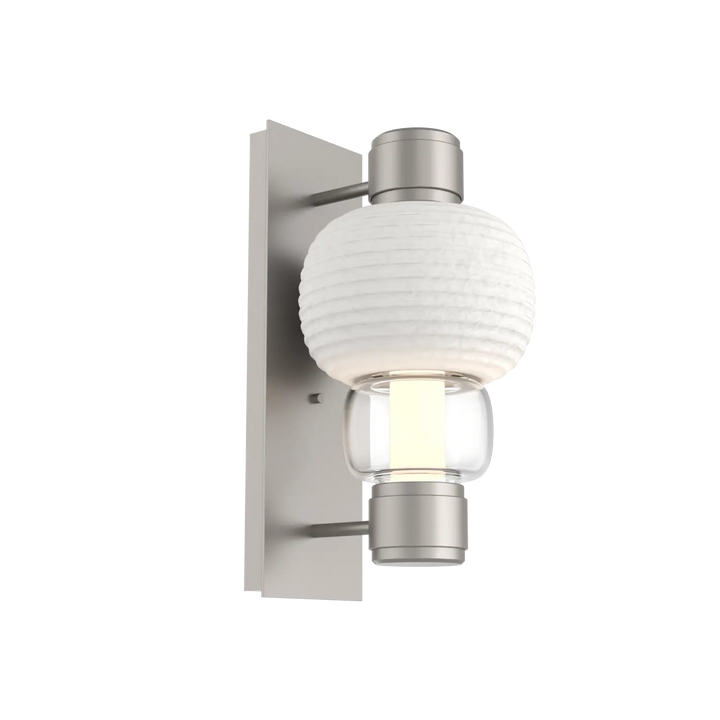 Hammerton Studio Torno Mandrel Sconce Beige Silver / Single / Clear / Chalk Ceramic