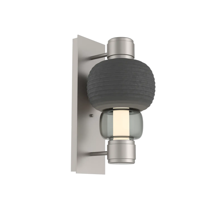 Hammerton Studio Torno Mandrel Sconce Beige Silver / Single / Smoke / Charcoal Ceramic