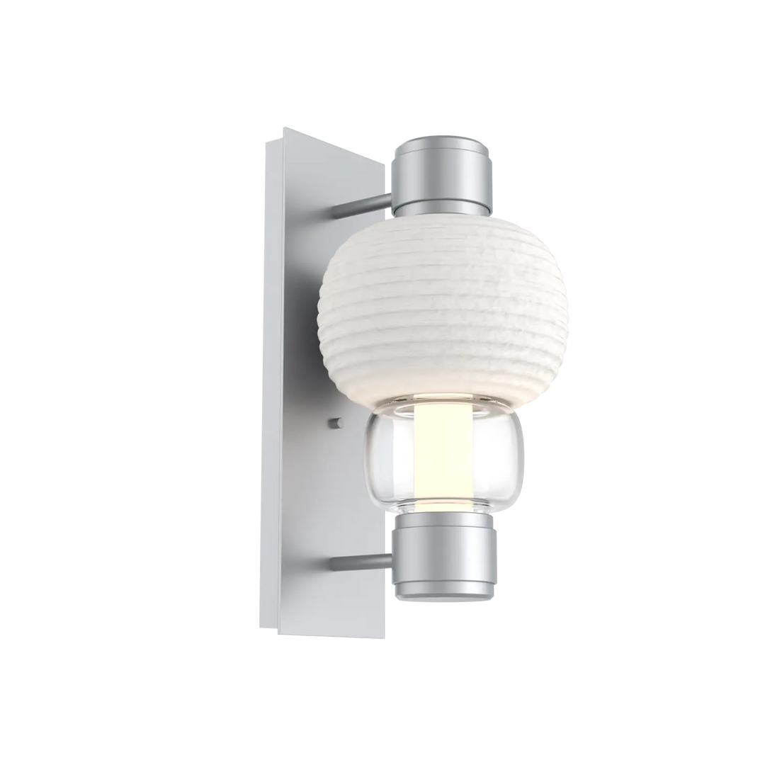 Hammerton Studio Torno Mandrel Sconce Classic Silver / Single / Clear / Chalk Ceramic
