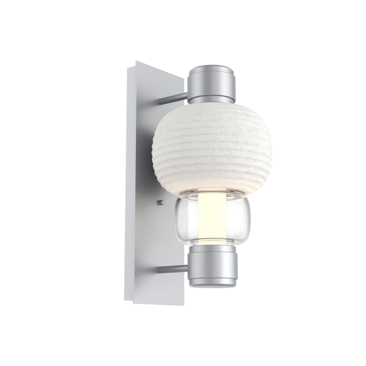 Hammerton Studio Torno Mandrel Sconce Classic Silver / Single / Clear / Chalk Ceramic