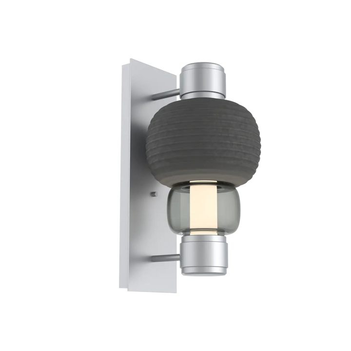 Hammerton Studio Torno Mandrel Sconce Classic Silver / Single / Smoke / Charcoal Ceramic