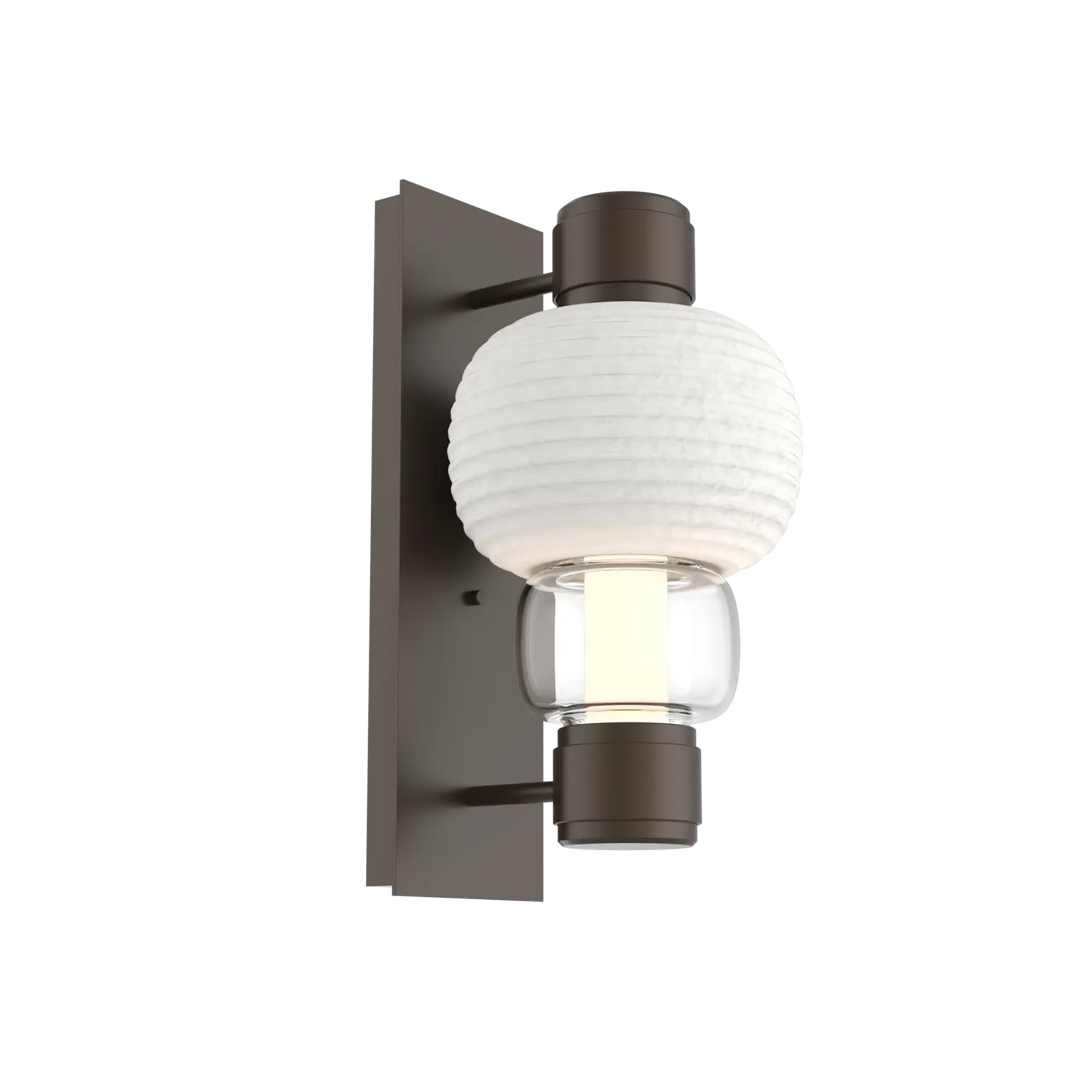 Hammerton Studio Torno Mandrel Sconce Flat Bronze / Single / Clear / Chalk Ceramic