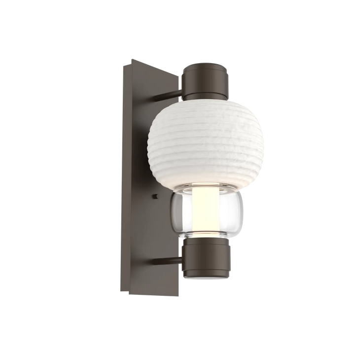 Hammerton Studio Torno Mandrel Sconce Flat Bronze / Single / Clear / Chalk Ceramic