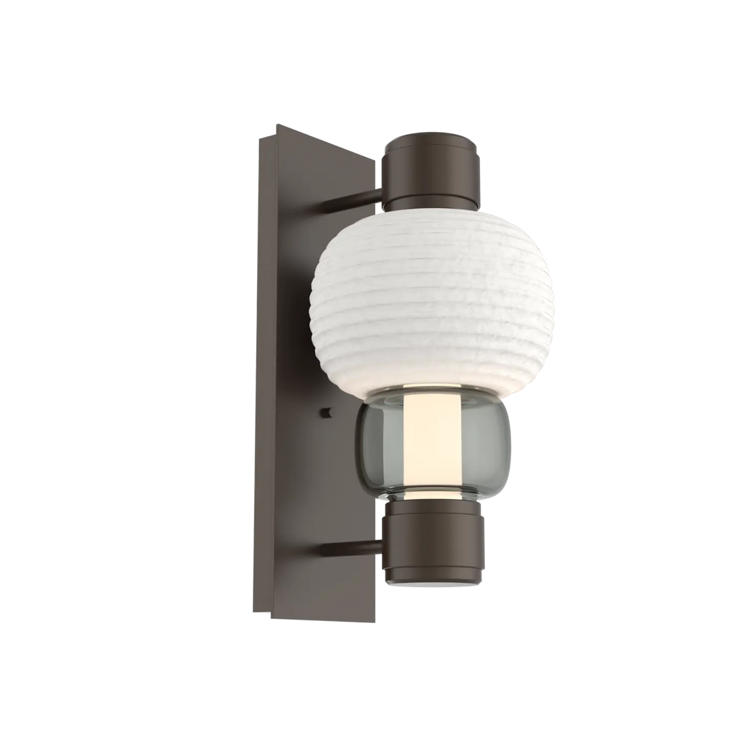 Hammerton Studio Torno Mandrel Sconce Flat Bronze / Single / Smoke / Chalk Ceramic