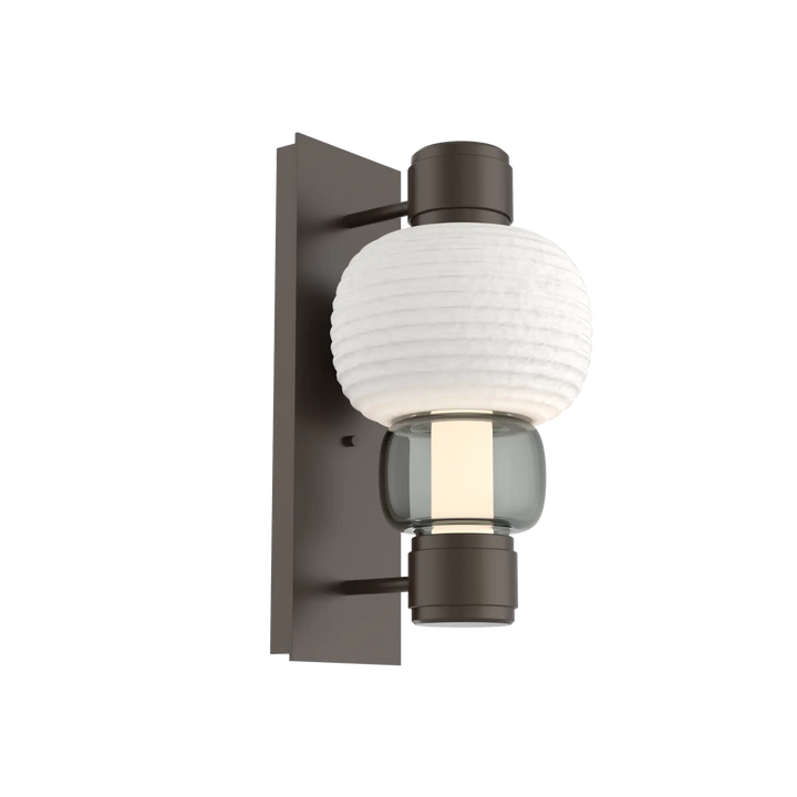 Hammerton Studio Torno Mandrel Sconce Flat Bronze / Single / Smoke / Chalk Ceramic