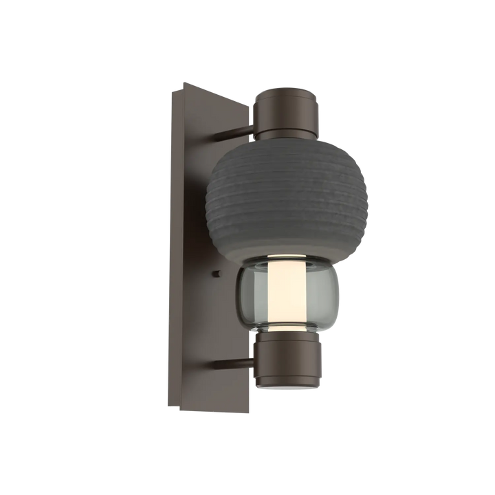 Hammerton Studio Torno Mandrel Sconce Flat Bronze / Single / Smoke / Charcoal Ceramic