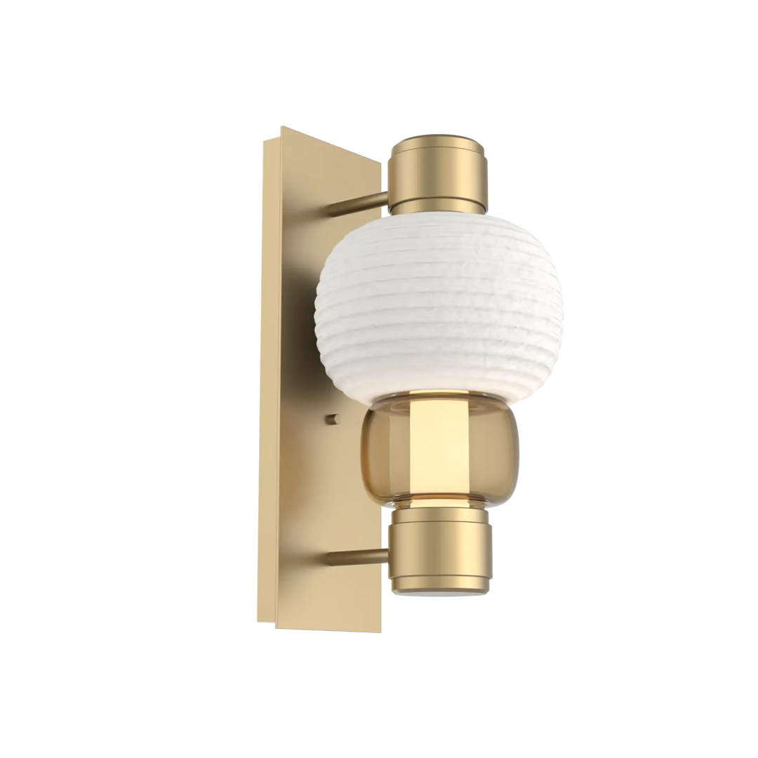 Hammerton Studio Torno Mandrel Sconce Gilded Brass / Single / Bronze / Chalk Ceramic
