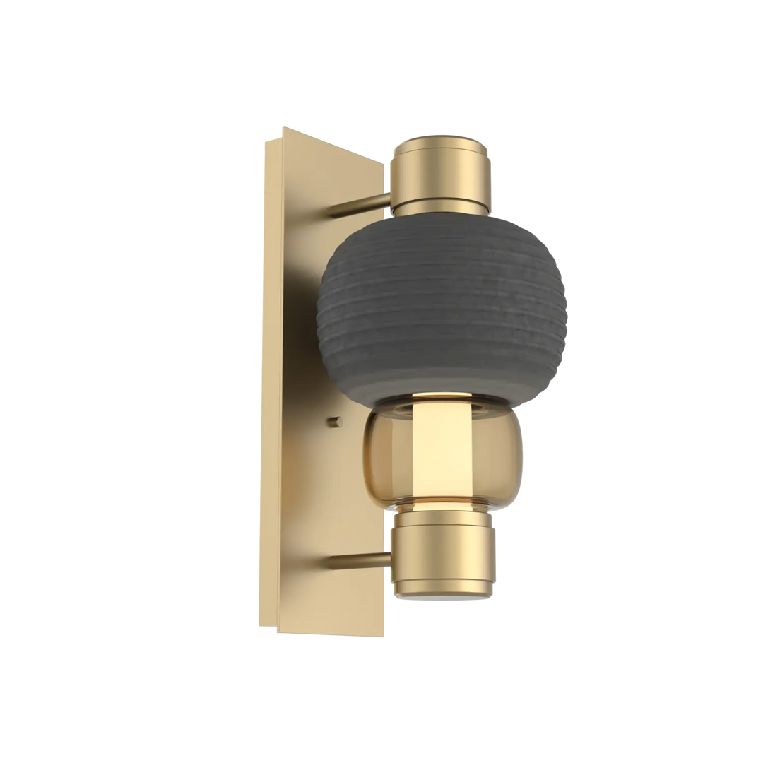 Hammerton Studio Torno Mandrel Sconce Gilded Brass / Single / Bronze / Charcoal Ceramic