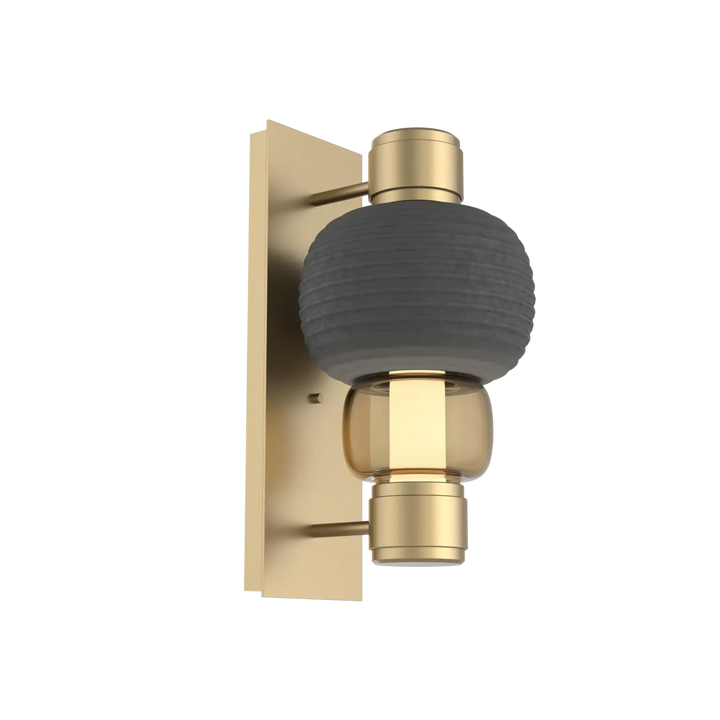 Hammerton Studio Torno Mandrel Sconce Gilded Brass / Single / Bronze / Charcoal Ceramic