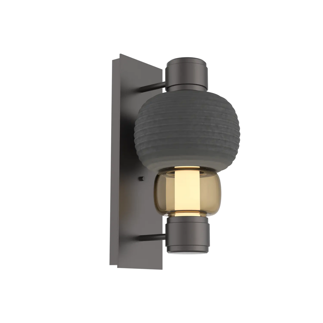 Hammerton Studio Torno Mandrel Sconce Graphite / Single / Bronze / Charcoal Ceramic