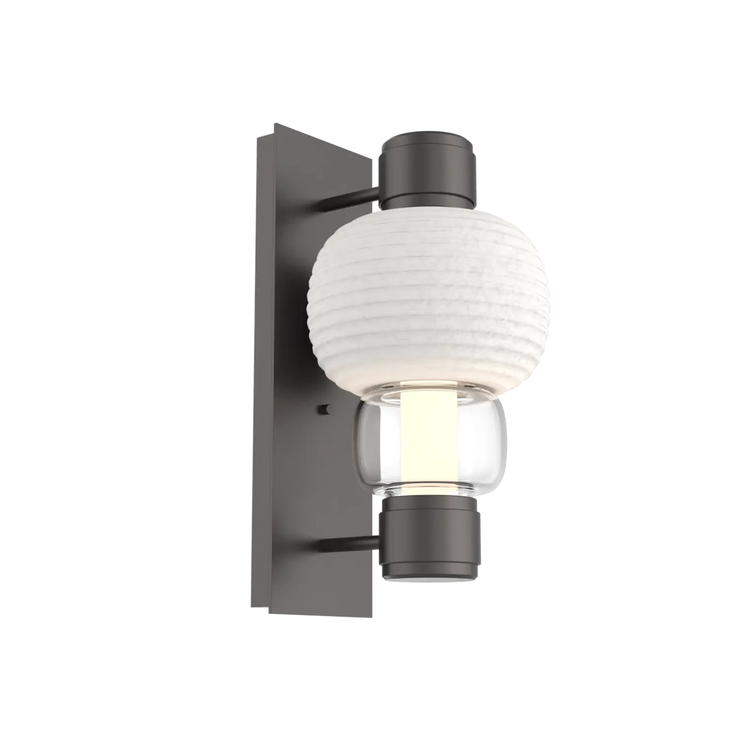Hammerton Studio Torno Mandrel Sconce Graphite / Single / Clear / Chalk Ceramic