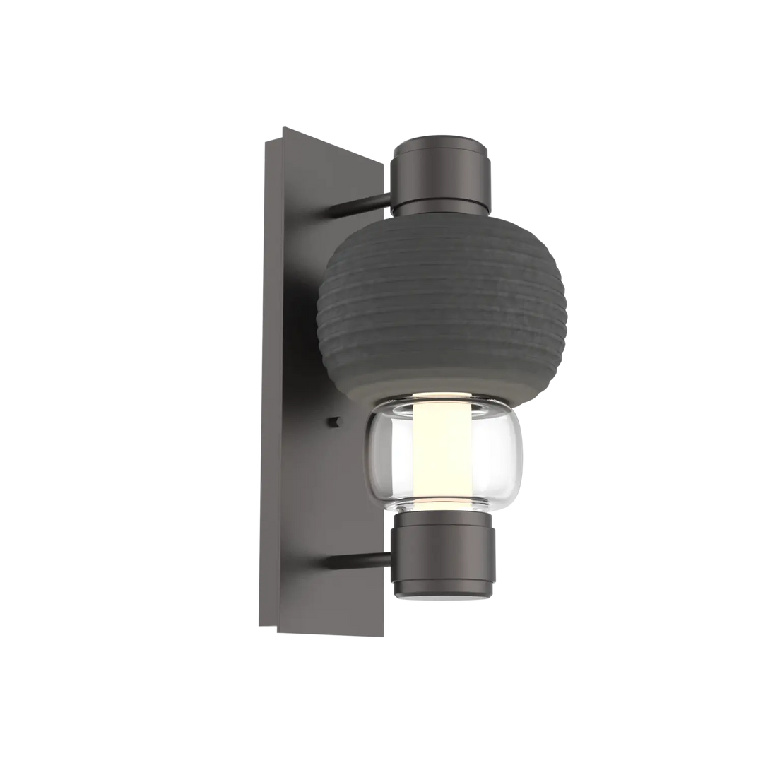 Hammerton Studio Torno Mandrel Sconce Graphite / Single / Clear / Charcoal Ceramic