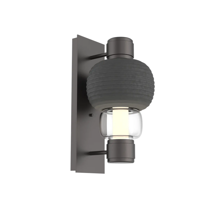 Hammerton Studio Torno Mandrel Sconce Graphite / Single / Clear / Charcoal Ceramic