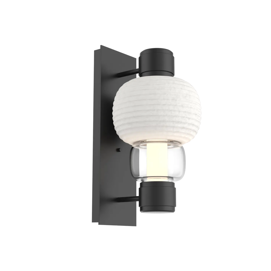 Hammerton Studio Torno Mandrel Sconce Matte Black / Single / Clear / Chalk Ceramic