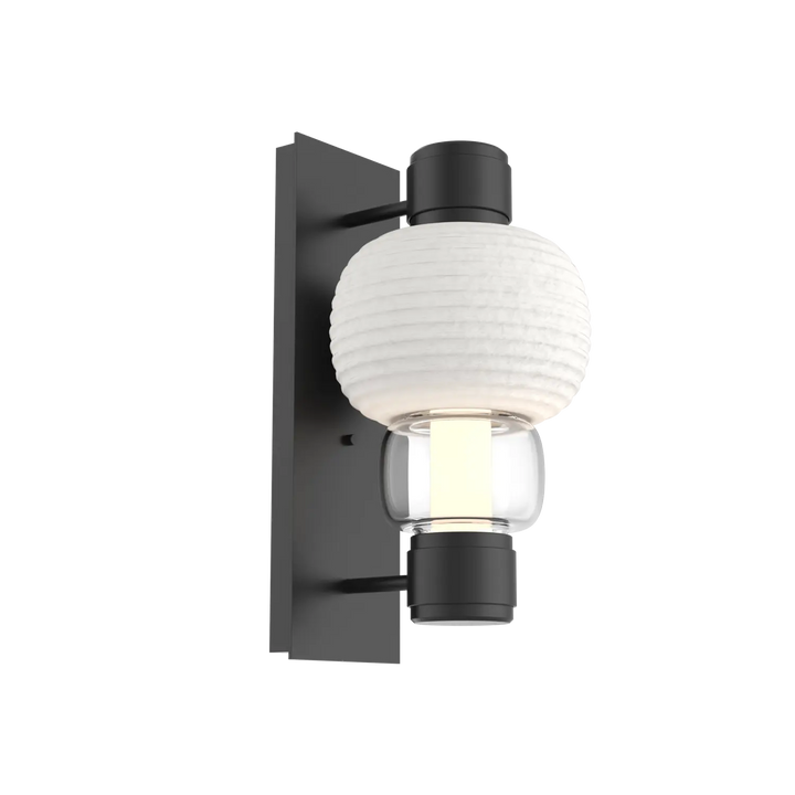 Hammerton Studio Torno Mandrel Sconce Matte Black / Single / Clear / Chalk Ceramic