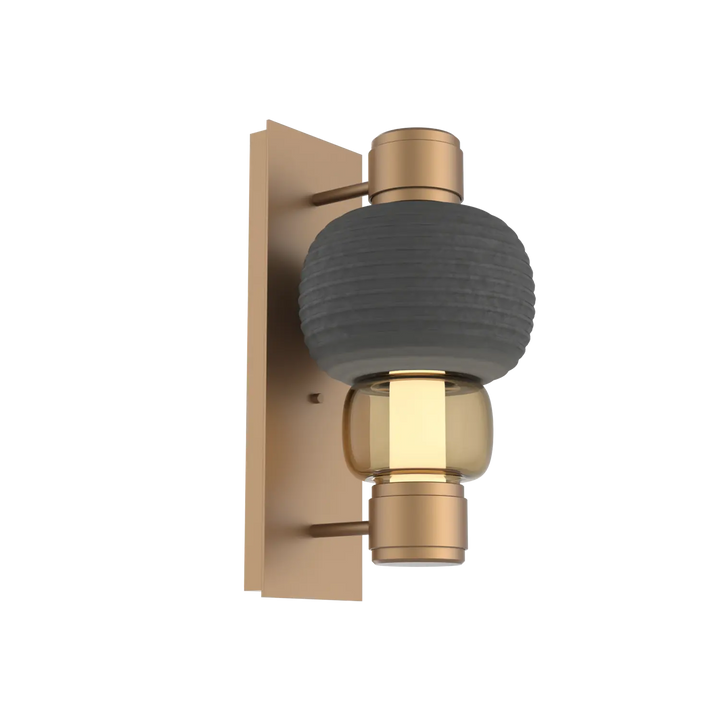 Hammerton Studio Torno Mandrel Sconce Novel Brass / Single / Bronze / Charcoal Ceramic