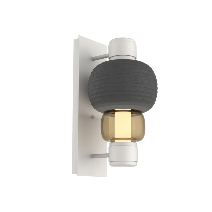 Hammerton Studio Torno Mandrel Sconce Salt White / Single / Bronze / Charcoal Ceramic