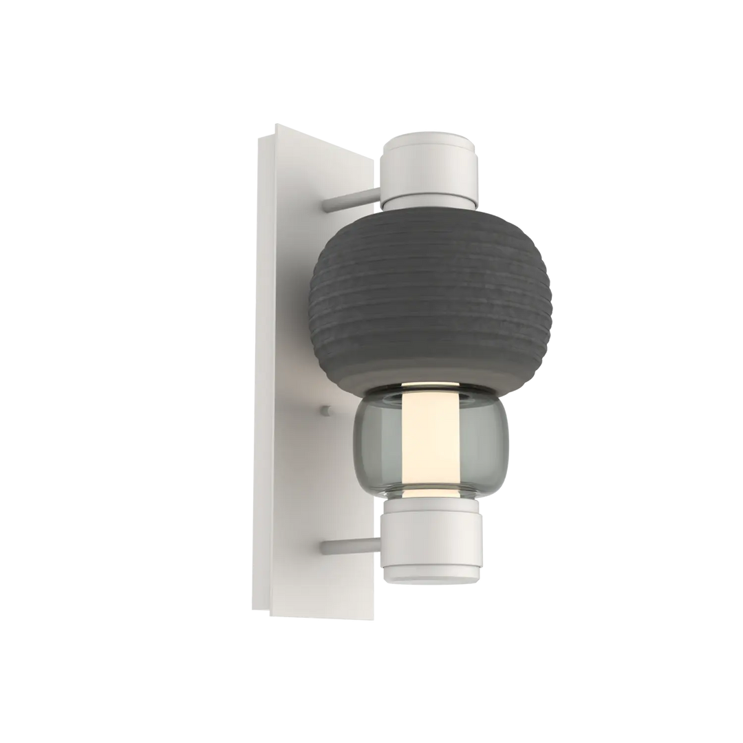 Hammerton Studio Torno Mandrel Sconce Salt White / Single / Smoke / Charcoal Ceramic