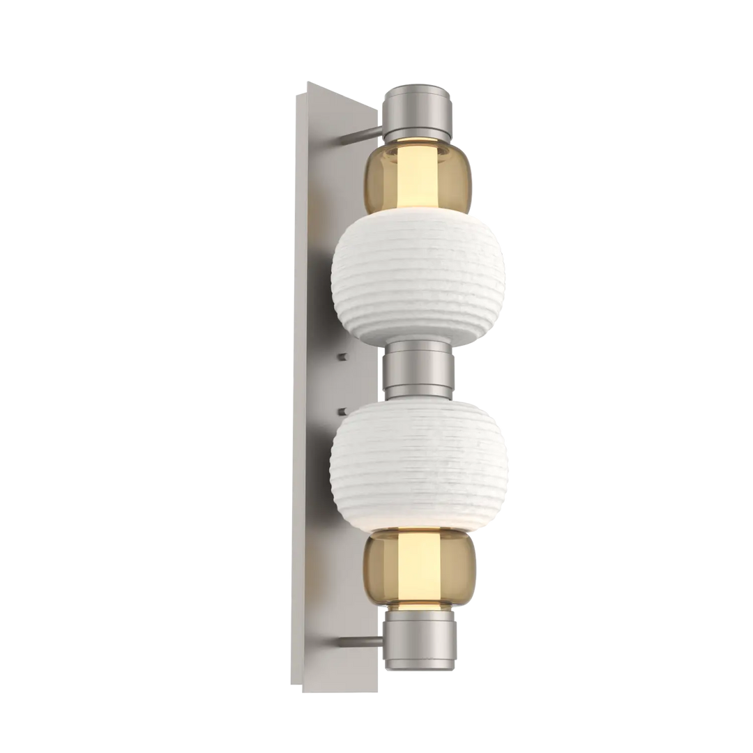 Hammerton Studio Torno Mandrel Sconce Beige Silver / Double / Bronze / Chalk Ceramic