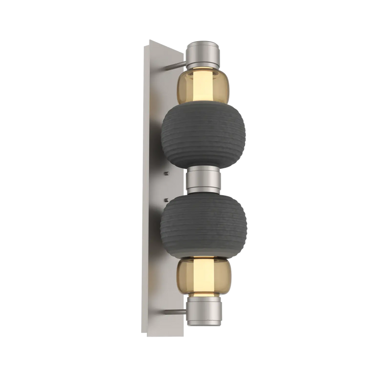 Hammerton Studio Torno Mandrel Sconce Beige Silver / Double / Bronze / Charcoal Ceramic