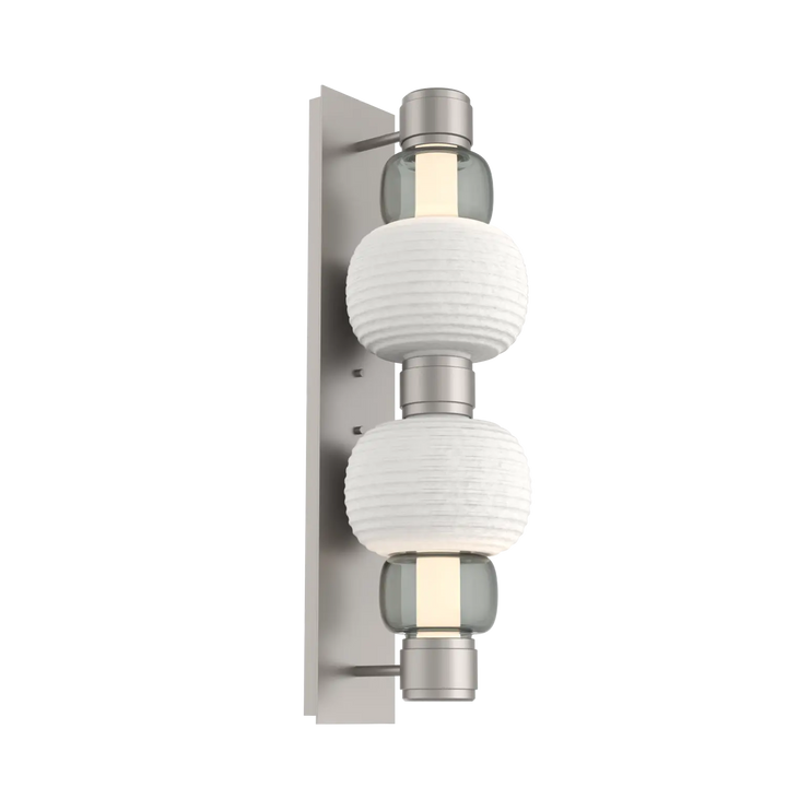 Hammerton Studio Torno Mandrel Sconce Beige Silver / Double / Smoke / Chalk Ceramic