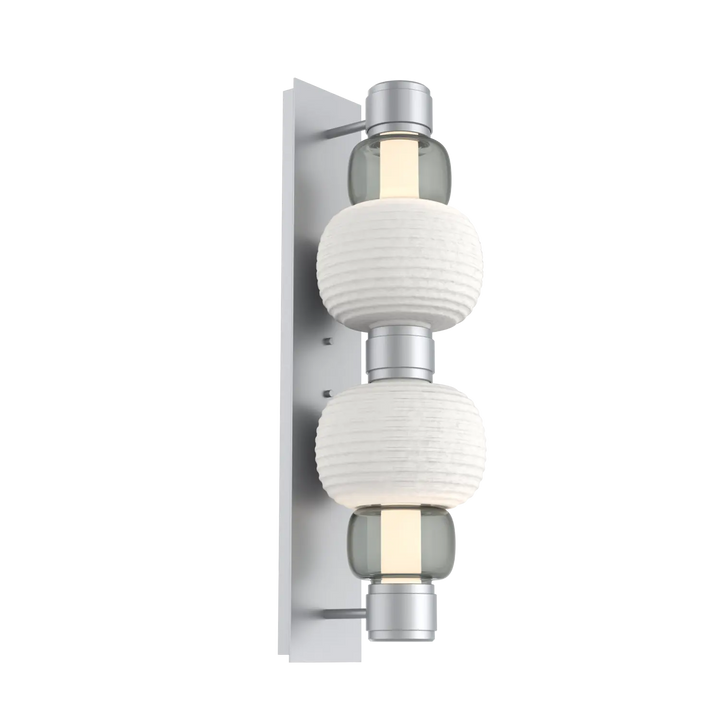 Hammerton Studio Torno Mandrel Sconce Classic Silver / Double / Smoke / Chalk Ceramic