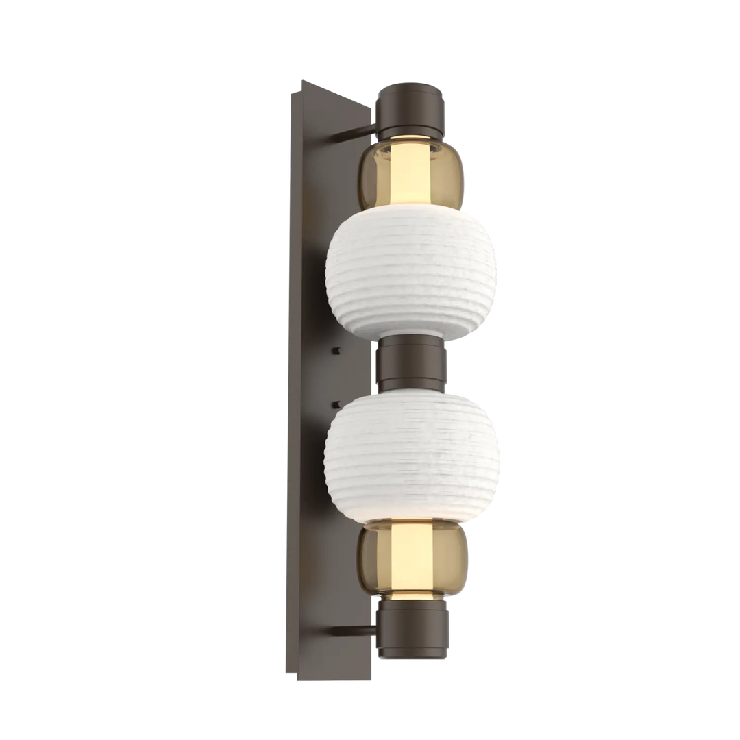 Hammerton Studio Torno Mandrel Sconce Flat Bronze / Double / Bronze / Chalk Ceramic