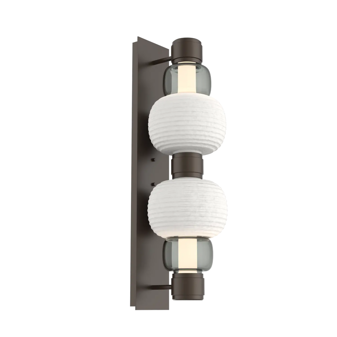 Hammerton Studio Torno Mandrel Sconce Flat Bronze / Double / Smoke / Chalk Ceramic