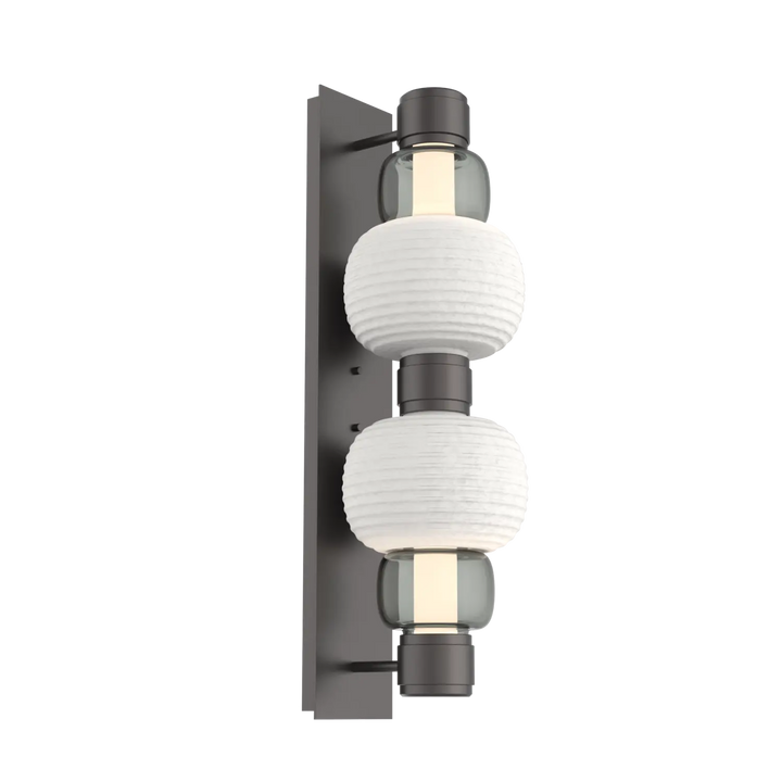 Hammerton Studio Torno Mandrel Sconce Graphite / Double / Smoke / Chalk Ceramic