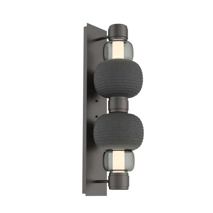 Hammerton Studio Torno Mandrel Sconce Graphite / Double / Smoke / Charcoal Ceramic