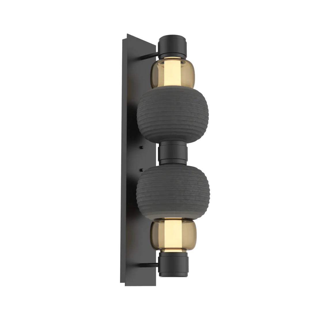 Hammerton Studio Torno Mandrel Sconce Matte Black / Double / Bronze / Charcoal Ceramic