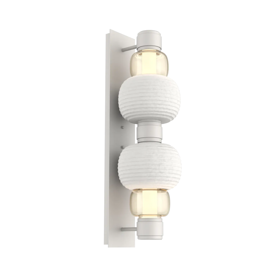 Hammerton Studio Torno Mandrel Sconce Salt White / Double / Amber / Chalk Ceramic