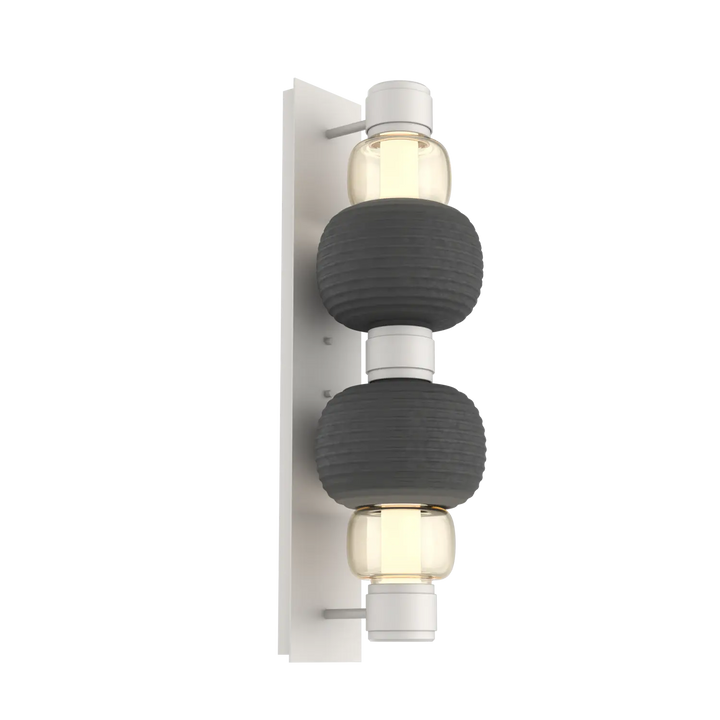Hammerton Studio Torno Mandrel Sconce Salt White / Double / Amber / Charcoal Ceramic