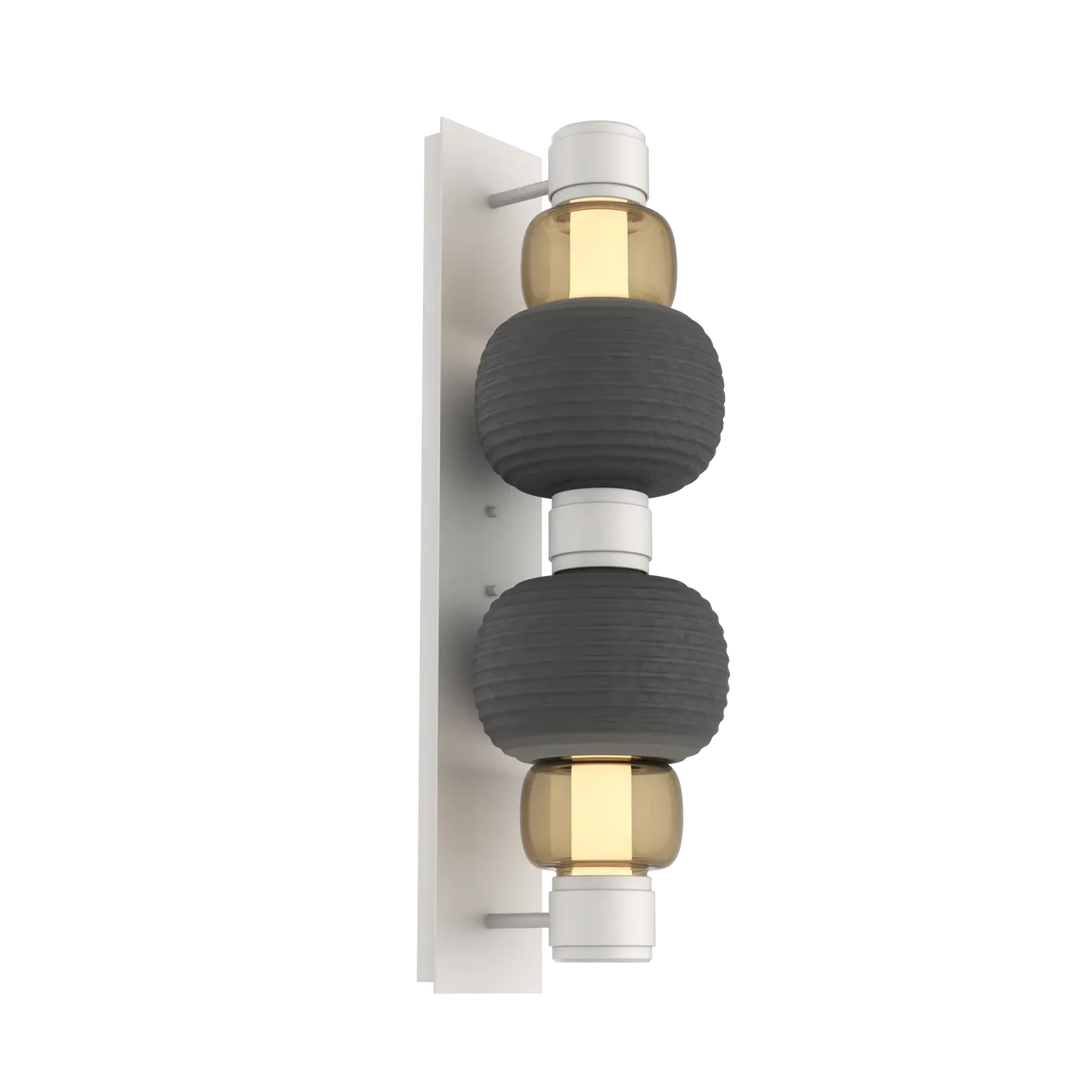 Hammerton Studio Torno Mandrel Sconce Salt White / Double / Bronze / Charcoal Ceramic