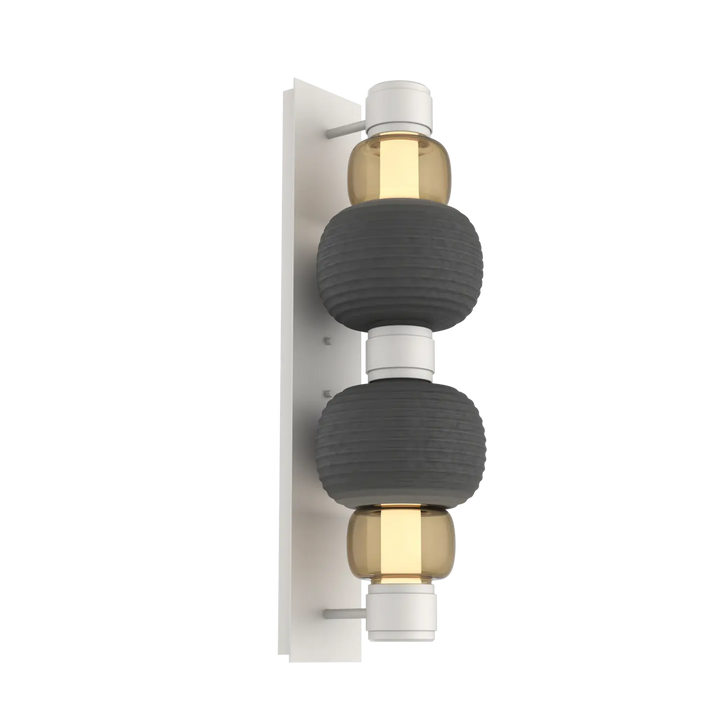 Hammerton Studio Torno Mandrel Sconce Salt White / Double / Bronze / Charcoal Ceramic