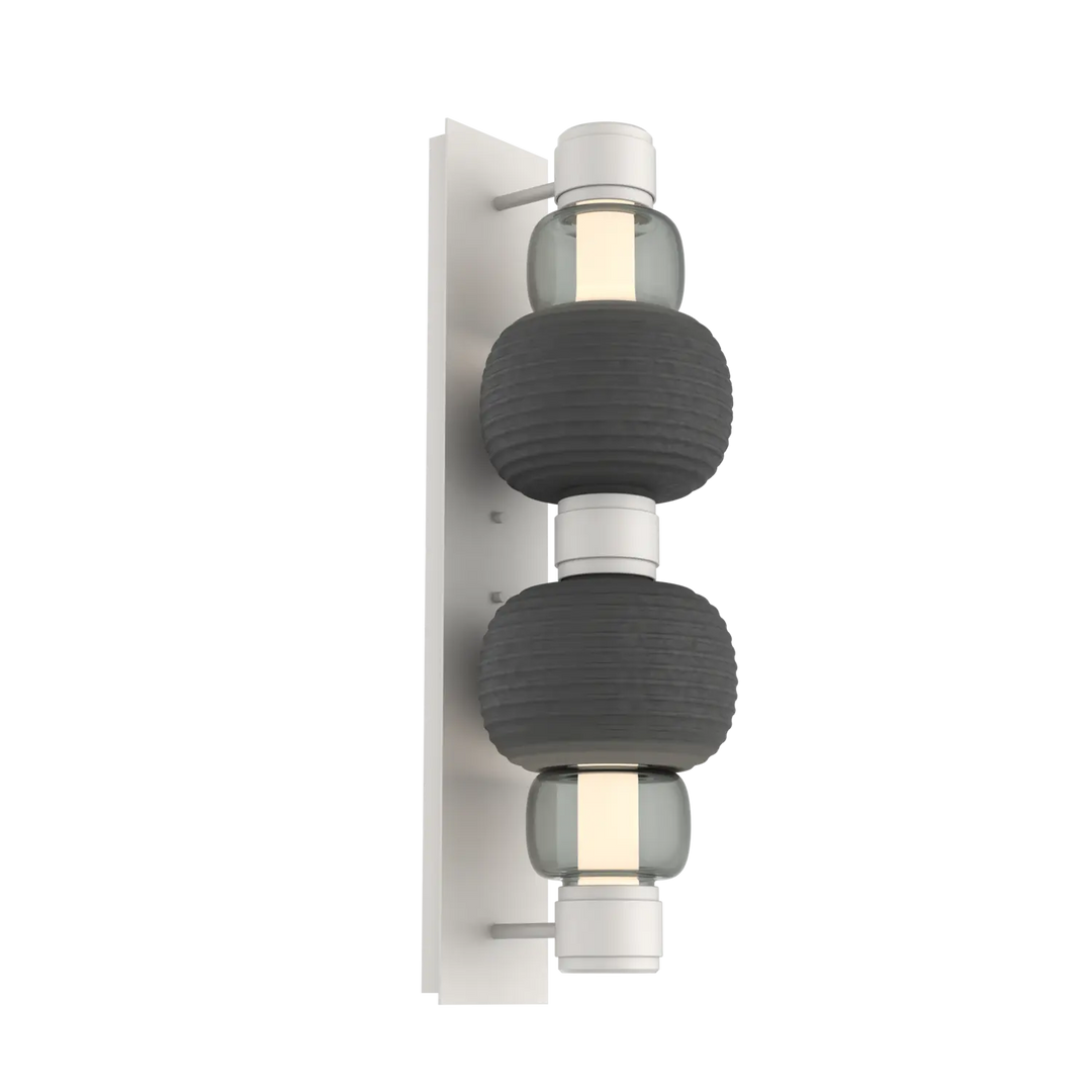 Hammerton Studio Torno Mandrel Sconce Salt White / Double / Smoke / Charcoal Ceramic