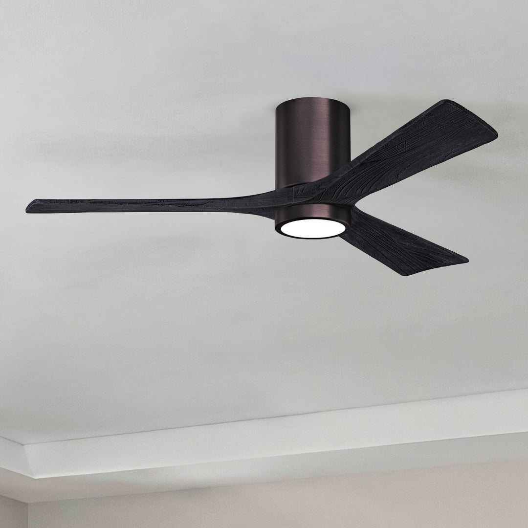 Matthews Fan Company Irene-3HLK 52" Flush Mounted Ceiling Fan with LED Light Kit