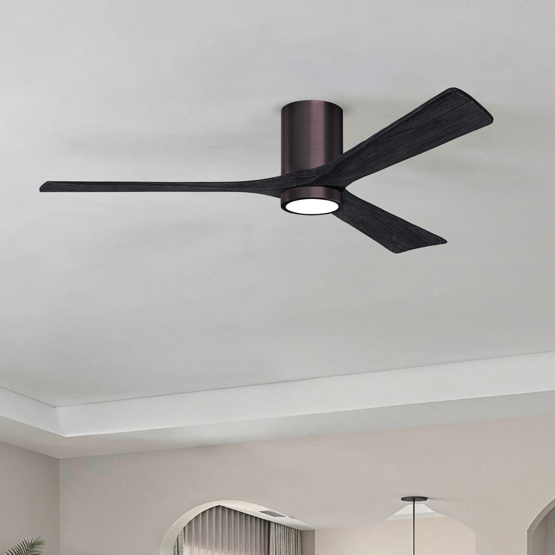Matthews Fan Company Irene-3HLK 60" Flush Mounted Ceiling Fan with LED Light Kit
