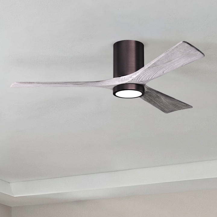 Matthews Fan Company Irene-3HLK 52" Flush Mounted Ceiling Fan with LED Light Kit