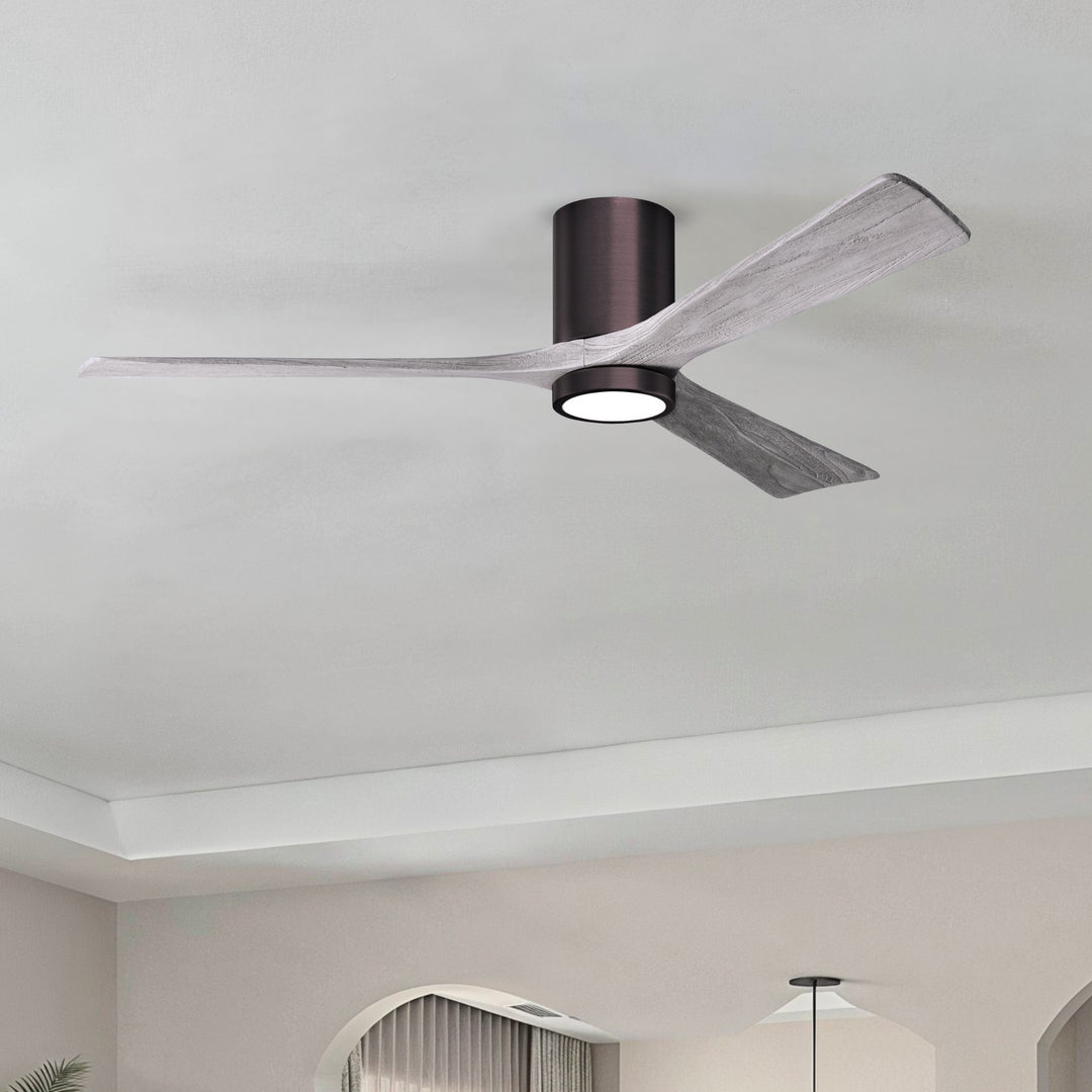 Matthews Fan Company Irene-3HLK 60" Flush Mounted Ceiling Fan with LED Light Kit