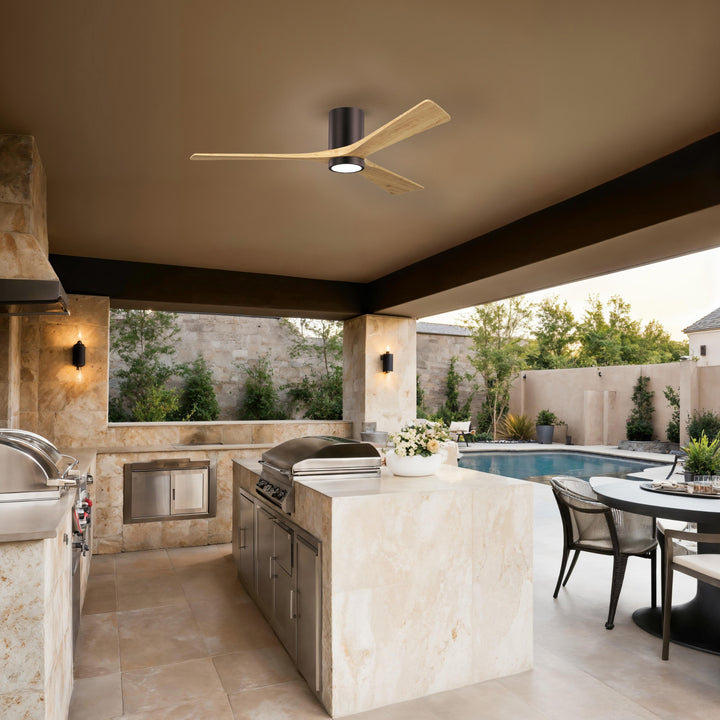 Matthews Fan Company Irene-3HLK 60" Flush Mounted Ceiling Fan with LED Light Kit