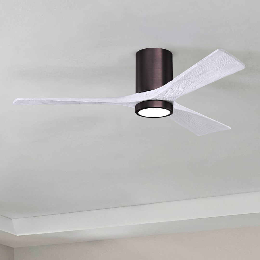 Matthews Fan Company Irene-3HLK 52" Flush Mounted Ceiling Fan with LED Light Kit