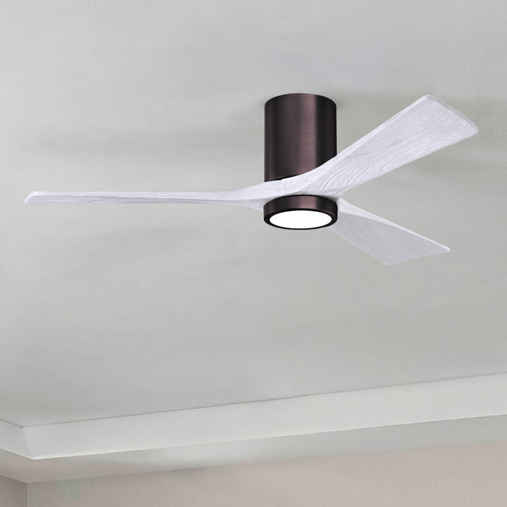 Matthews Fan Company Irene-3HLK 52" Flush Mounted Ceiling Fan with LED Light Kit