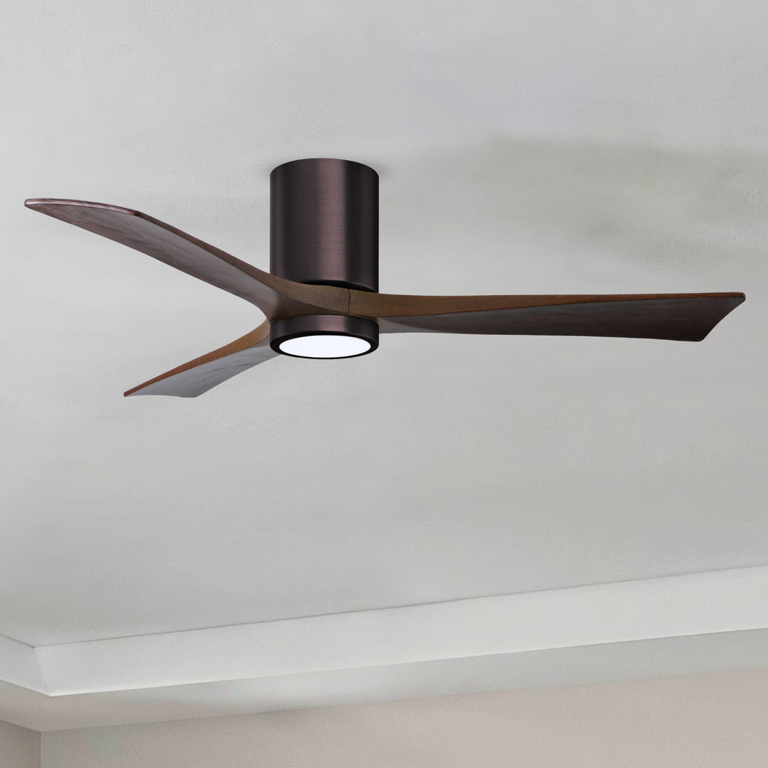 Matthews Fan Company Irene-3HLK 52" Flush Mounted Ceiling Fan with LED Light Kit