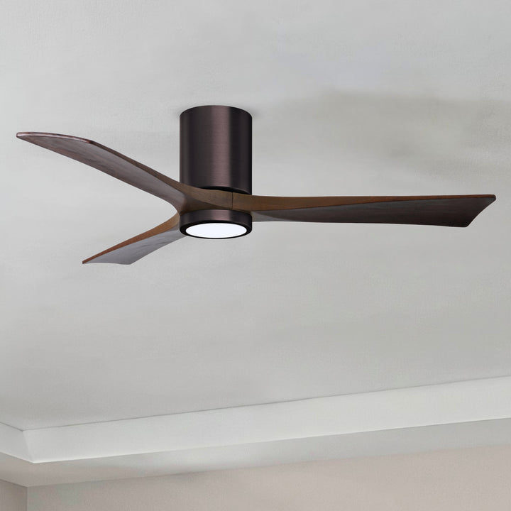 Matthews Fan Company Irene-3HLK 52" Flush Mounted Ceiling Fan with LED Light Kit