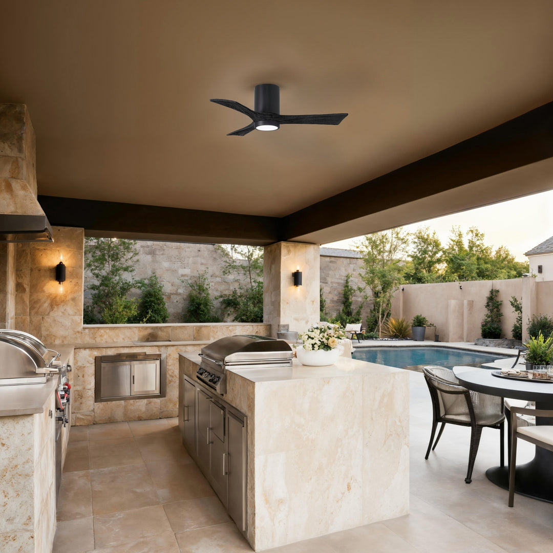 Matthews Fan Company Irene-3HLK 42" Flush Mounted Ceiling Fan with LED Light Kit